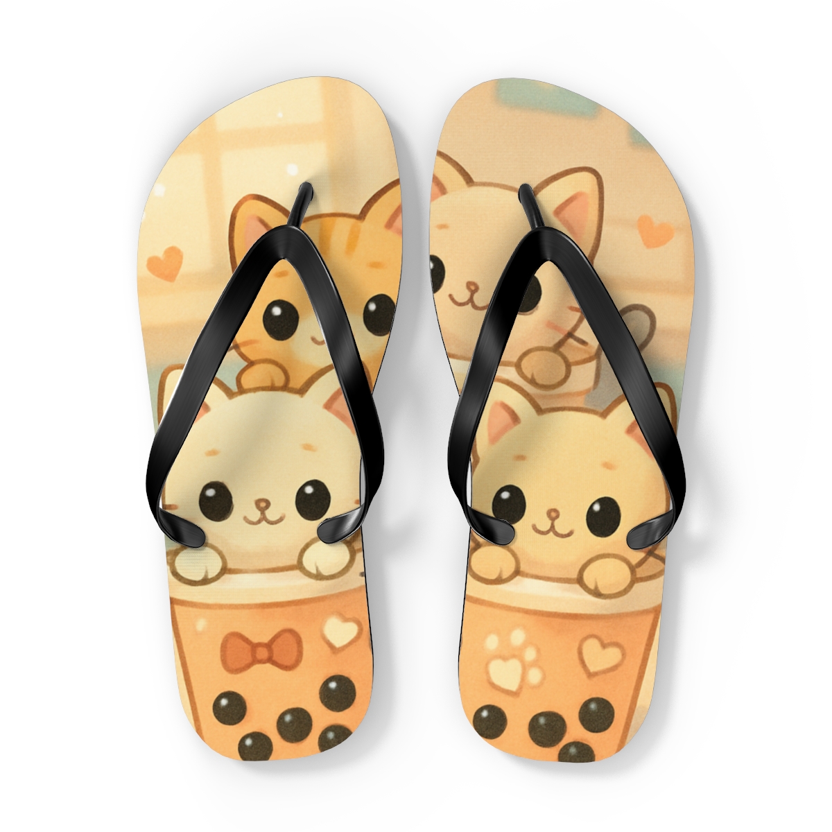 Bubbly Kittens Chill Vibe Flip Flops