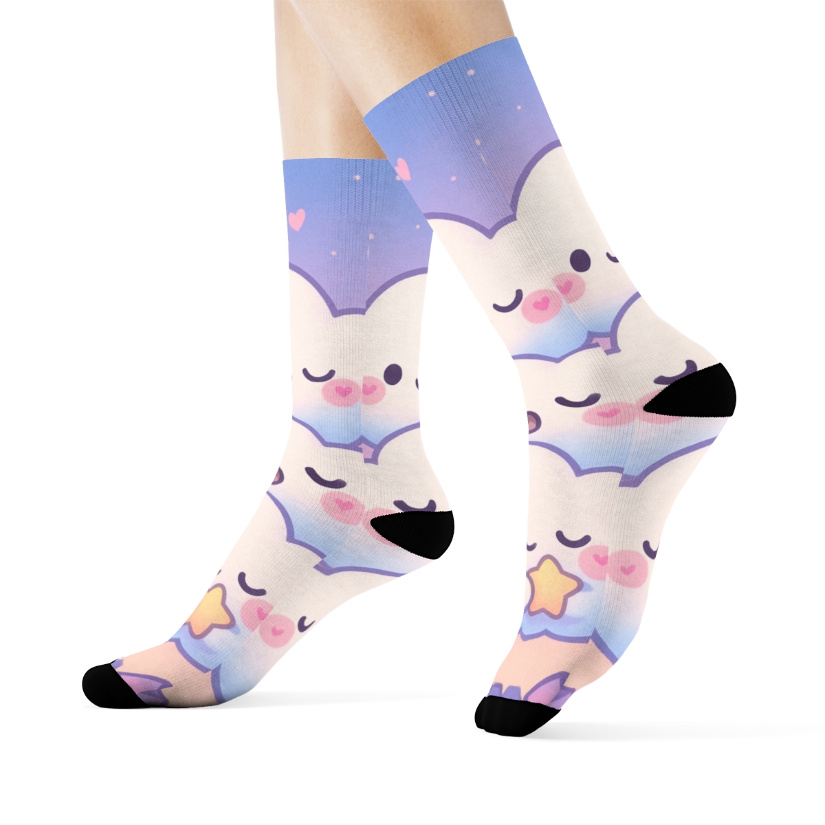 Dreamy Pastel Cloud Crew Socks
