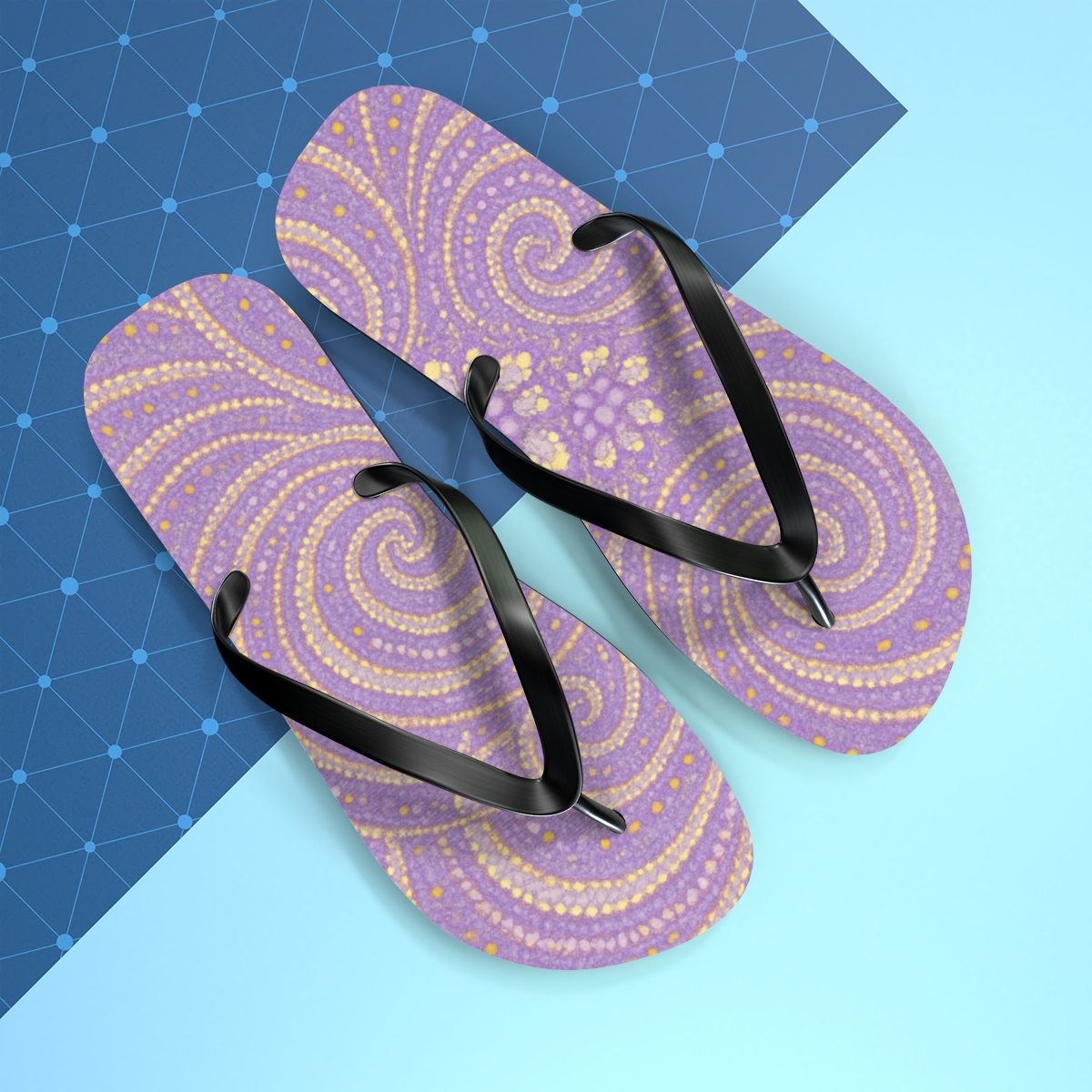 Spiral Puncta Mosaic soft sole flip flops