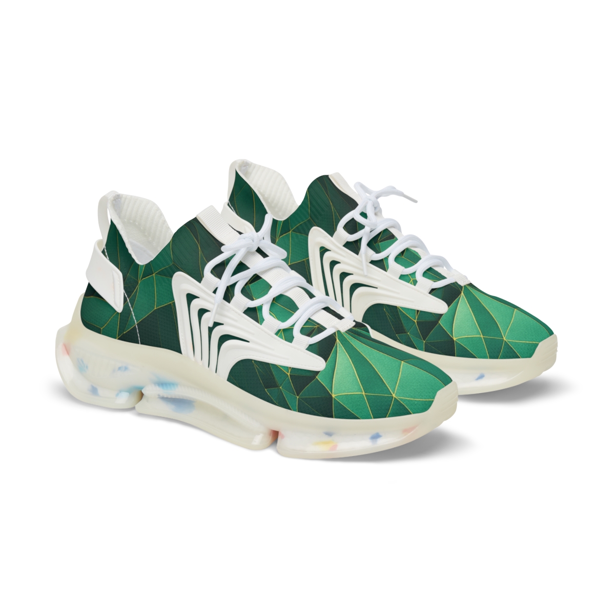 Praying Mantis Stillness Geometry custom sneakers
