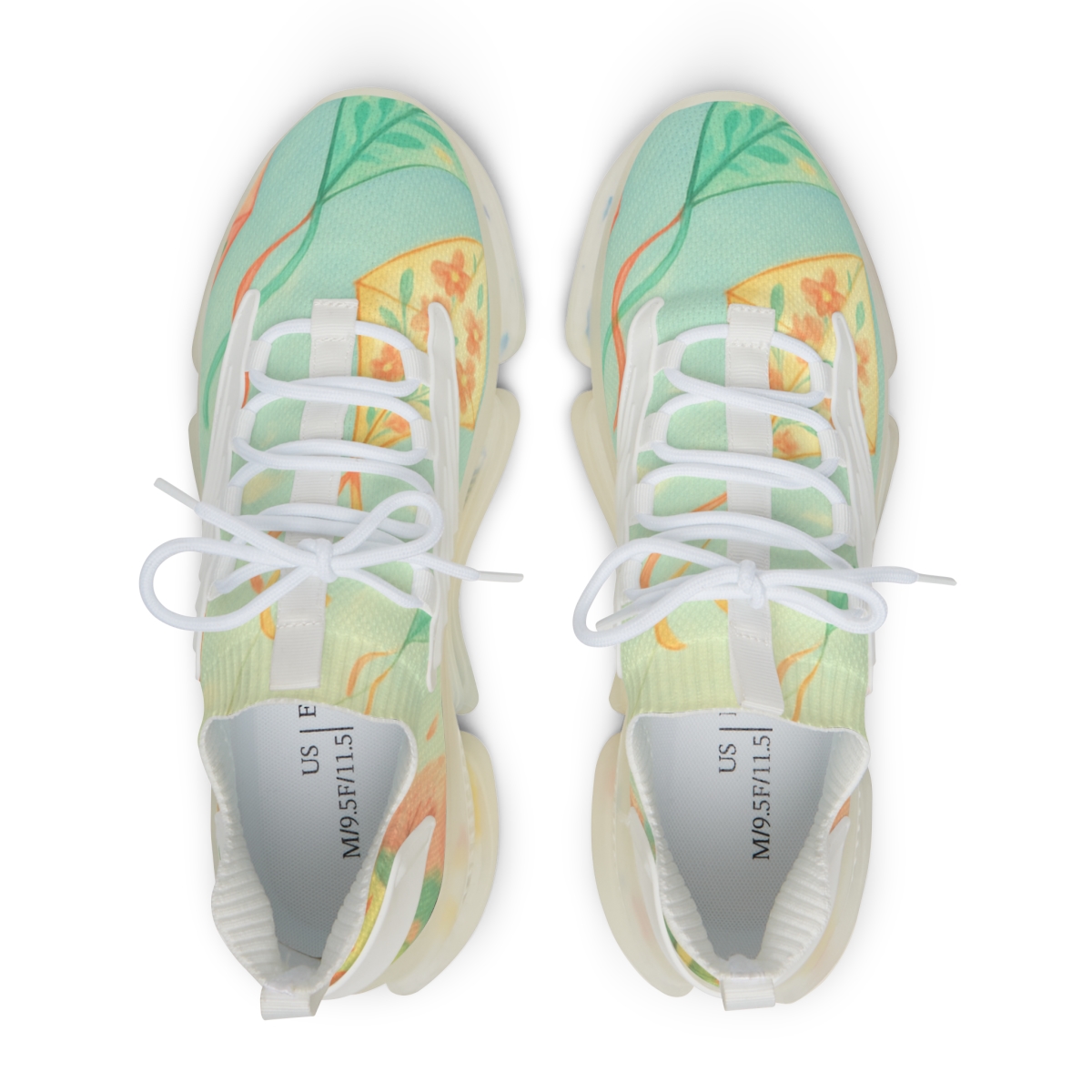 Spring Blossom Kite Dance unique printed sneakers