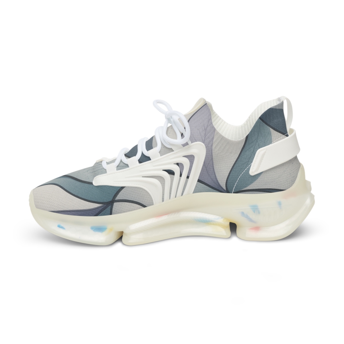 Orchid Fractal Ribbon Weave stylish casual sneakers