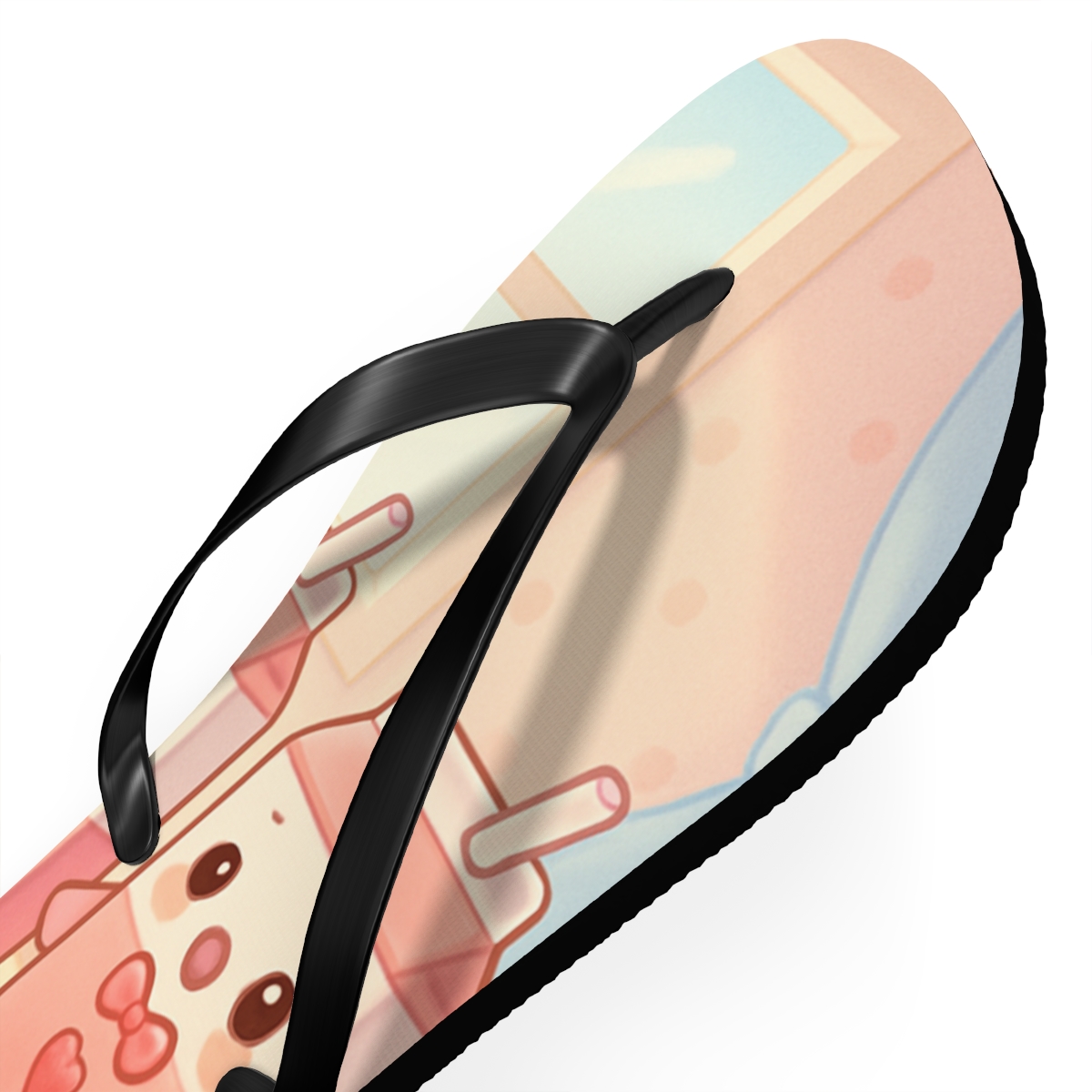 Strawberry Milk Carton Choir colorful rubber flip flops