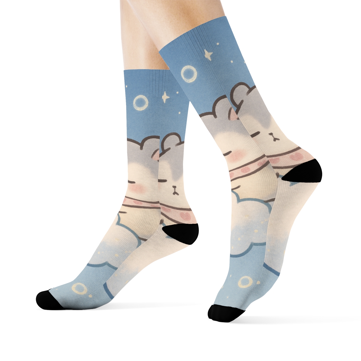 Sleepy Comet Hamster Float trendy colorful socks