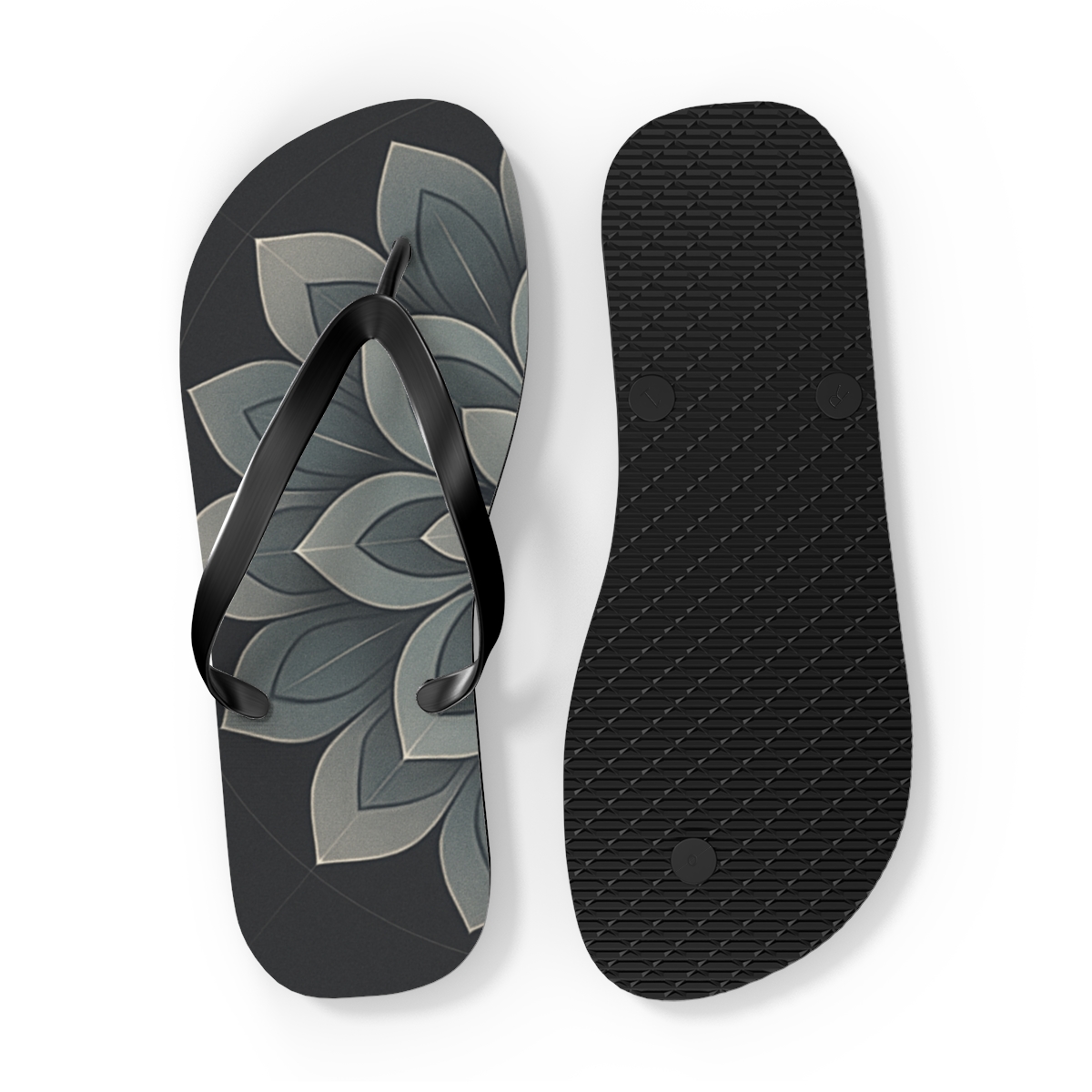 Silver Petal Echo Grid comfortable casual flip flops