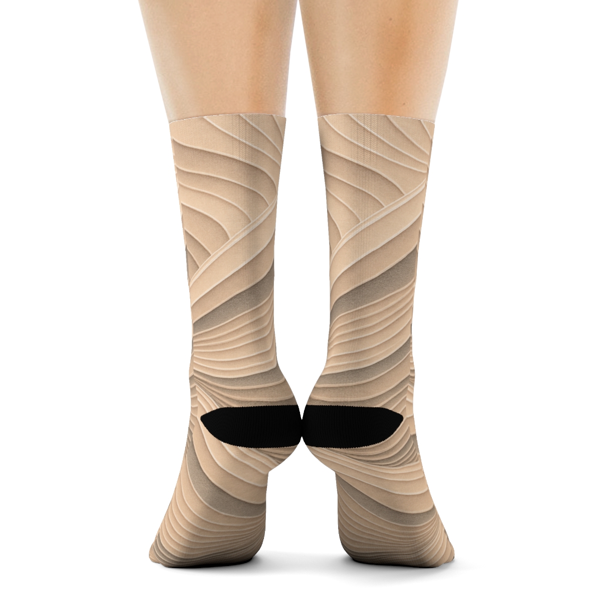 Wind Arc Ripple Weave comfortable cotton socks