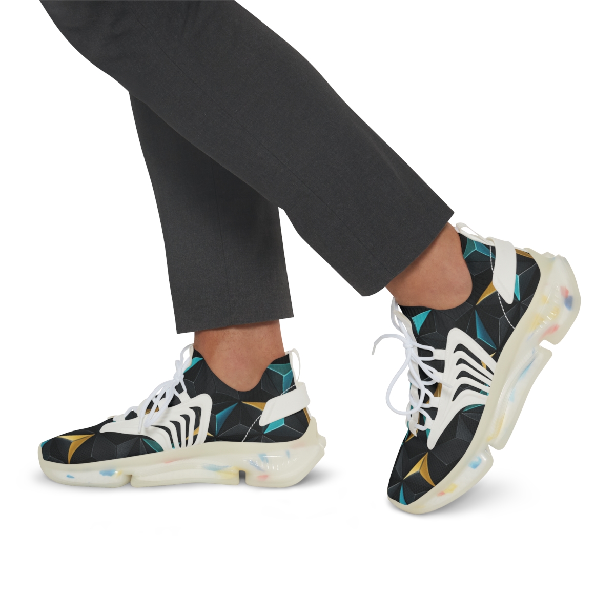 Hex Prism Bloom Grid stylish casual sneakers
