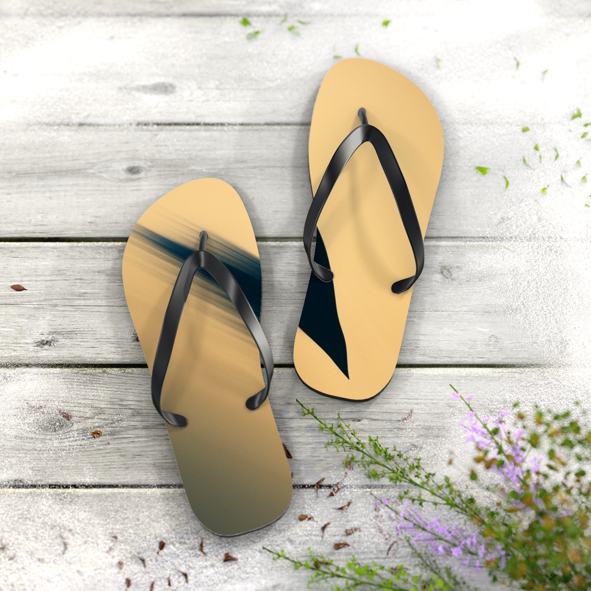 Silent Plunge Of The Falcon personalized beach flip flops