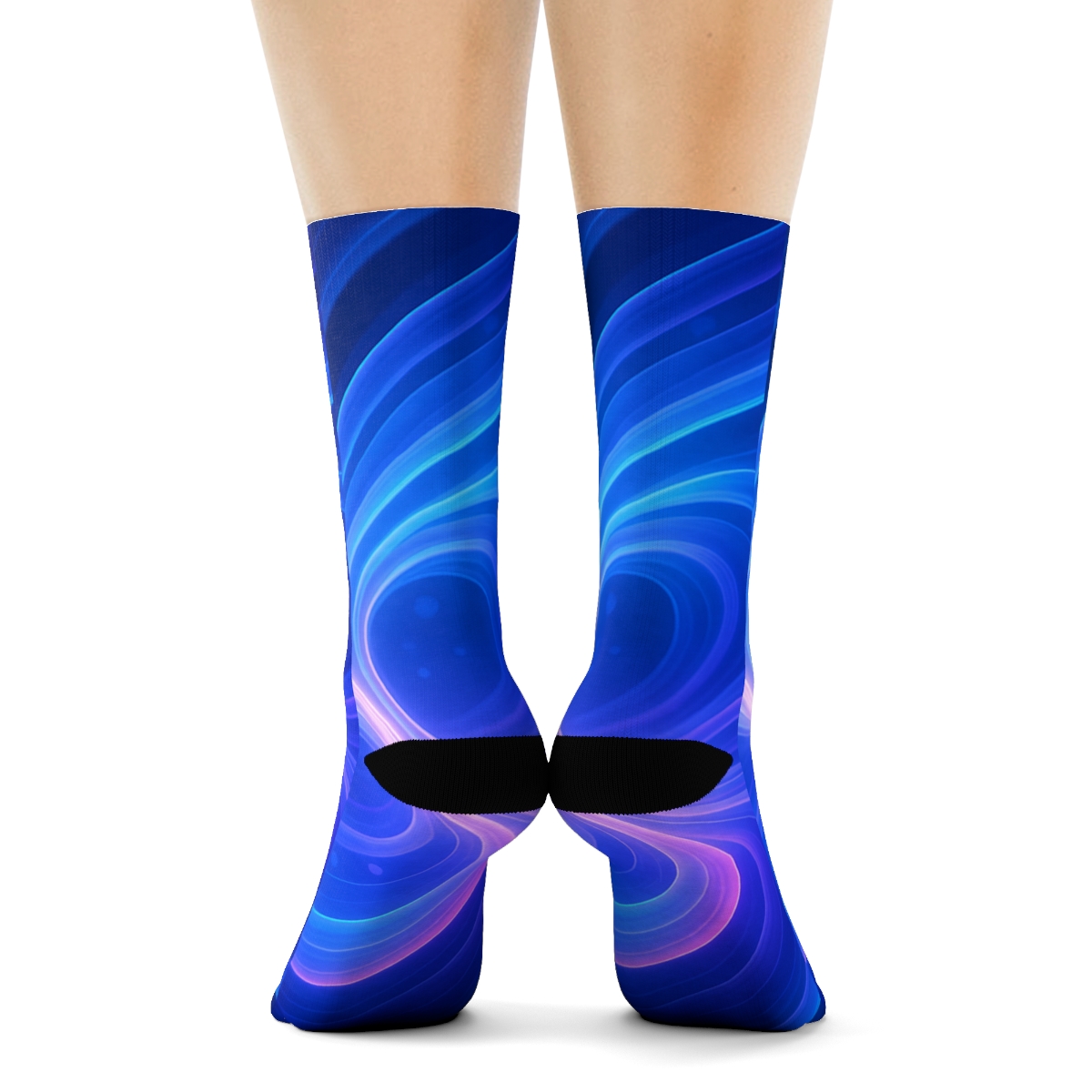 Pulse Trails Of The Electric Jellyfish custom socks