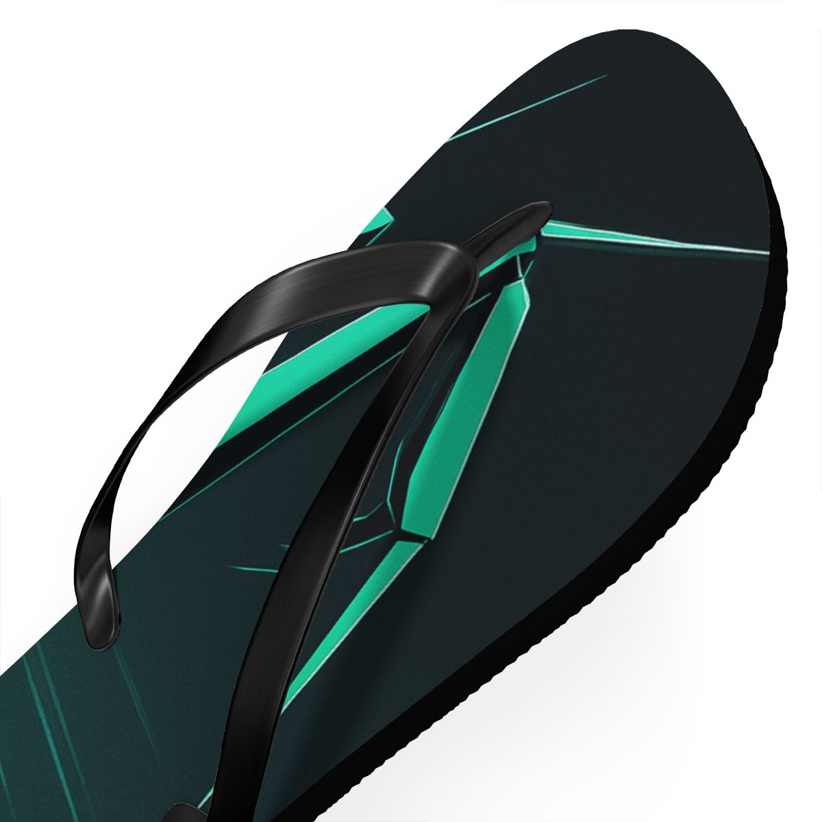 Mantis Strike Geometry designer logo flip flops
