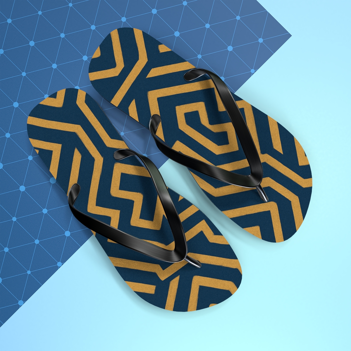 Modulated Chevron Labyrinth stylish summer flip flops