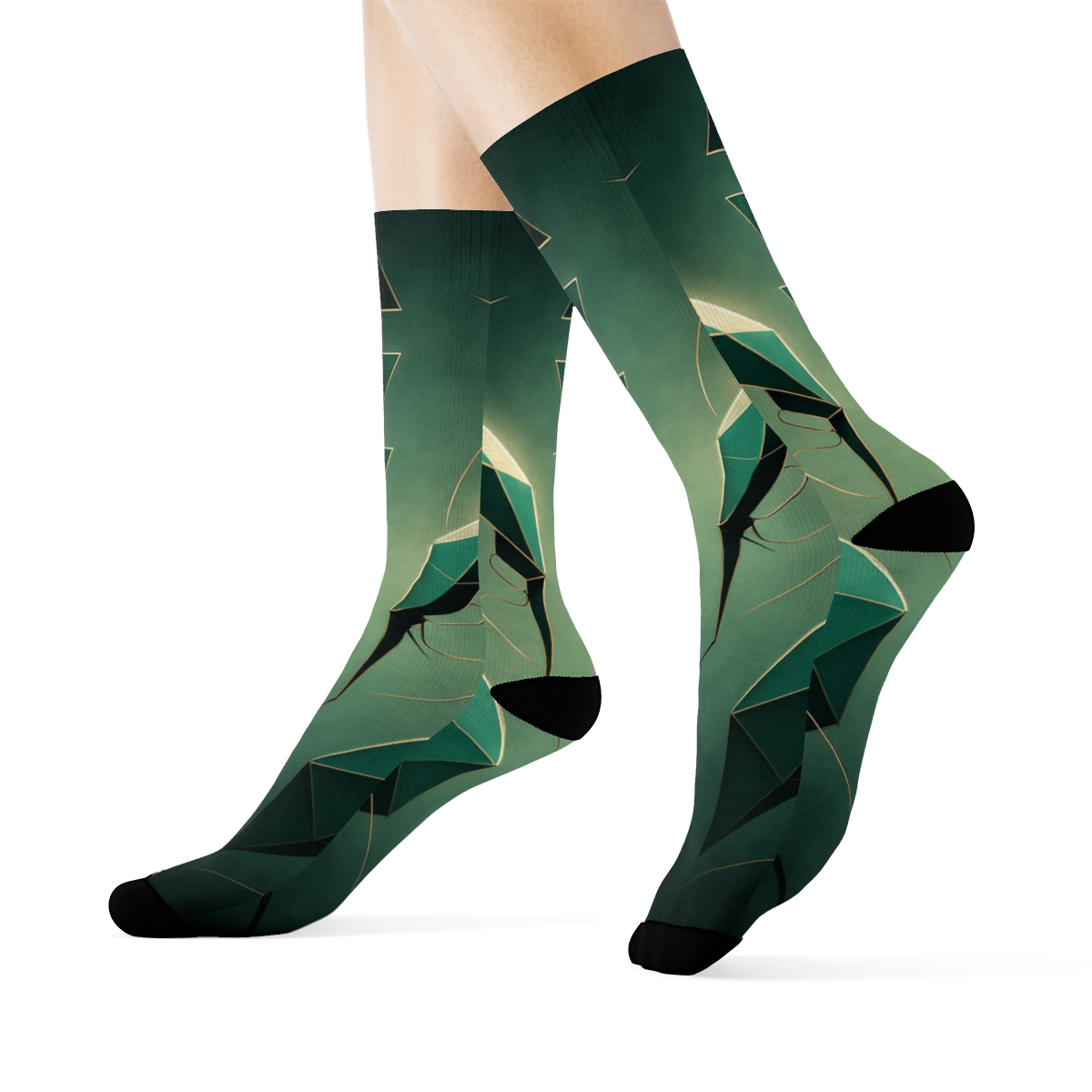 Mantis Prayer Geometry personalized cozy socks
