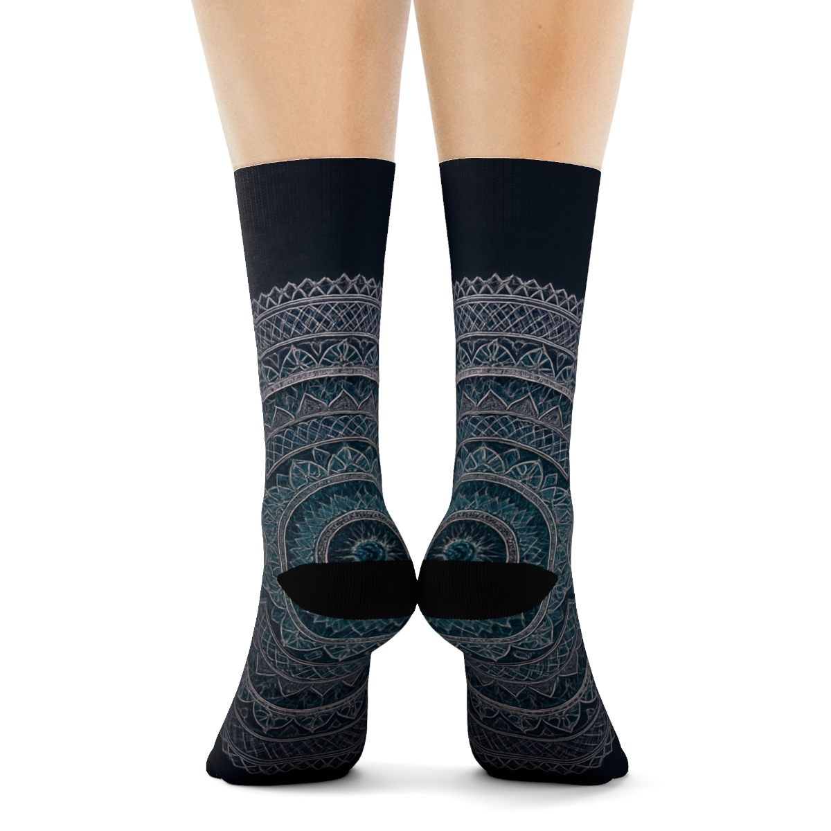 Nebula Filigree Compasswheel unique printed sockscustom socks