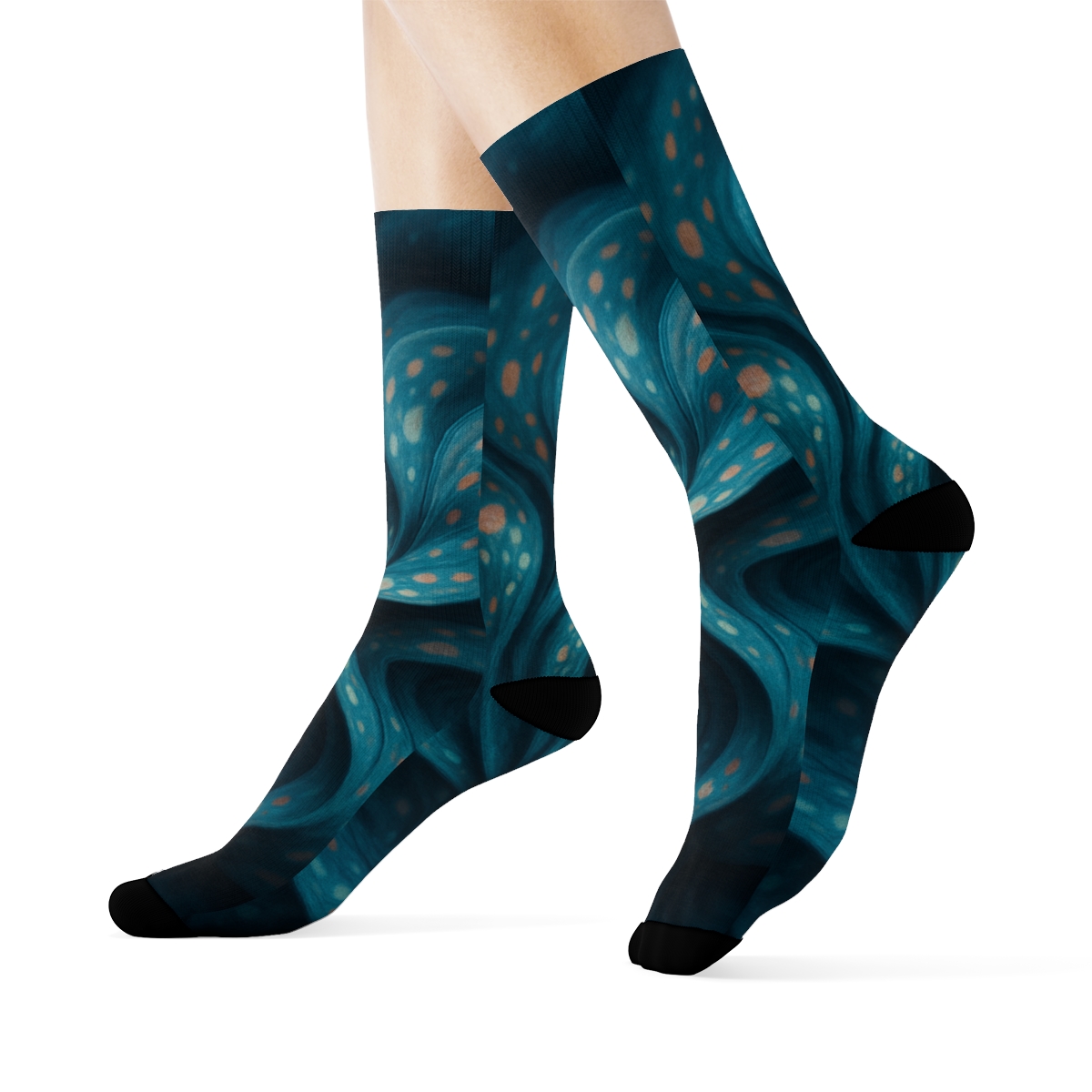 Chromatophore Pulse Of The Cuttlefish designer logo socks