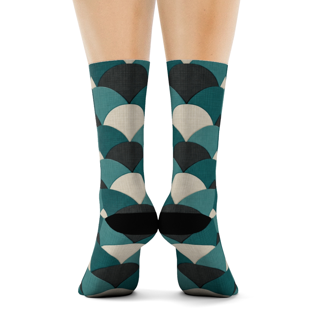 Offset Scallop Grid Weave personalized cozy socks [AI-aa8ea625-e287cabd90f9]