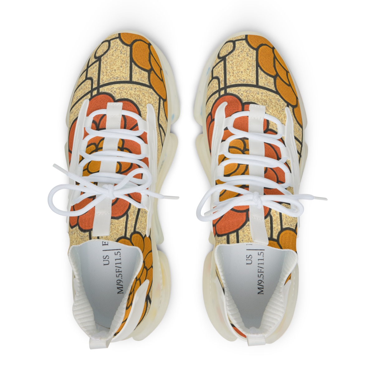 Marigold Fractal Rosette Circuit comfortable running sneakers