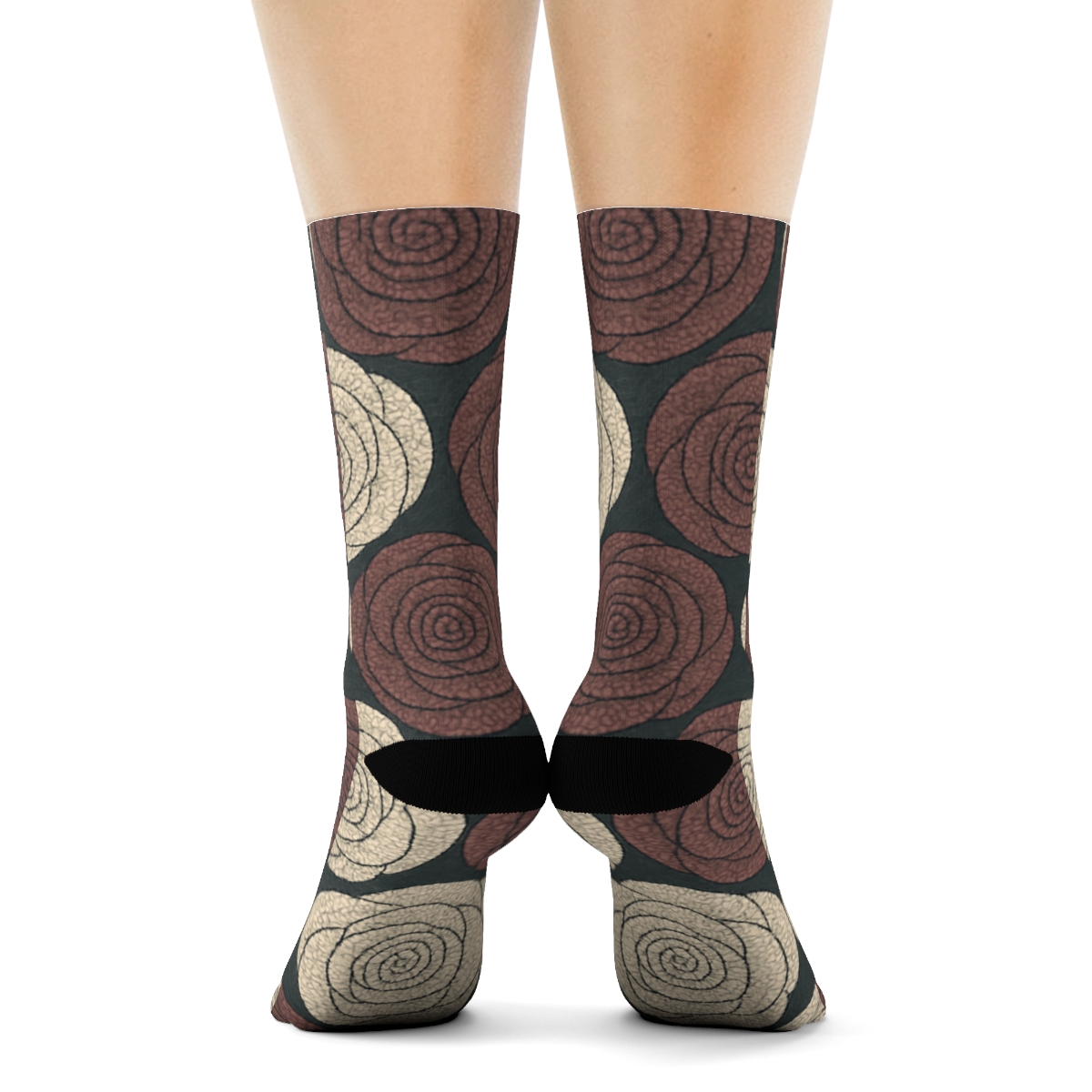 Camellia Lattice Echo warm winter socks