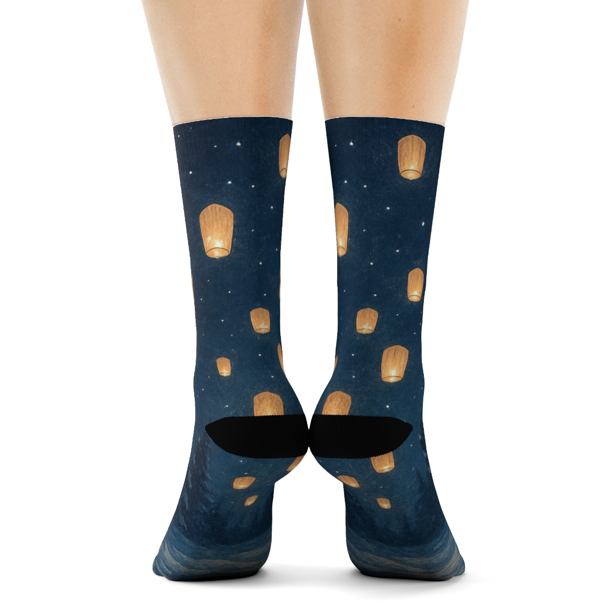 Winter Lantern Constellation custom socks