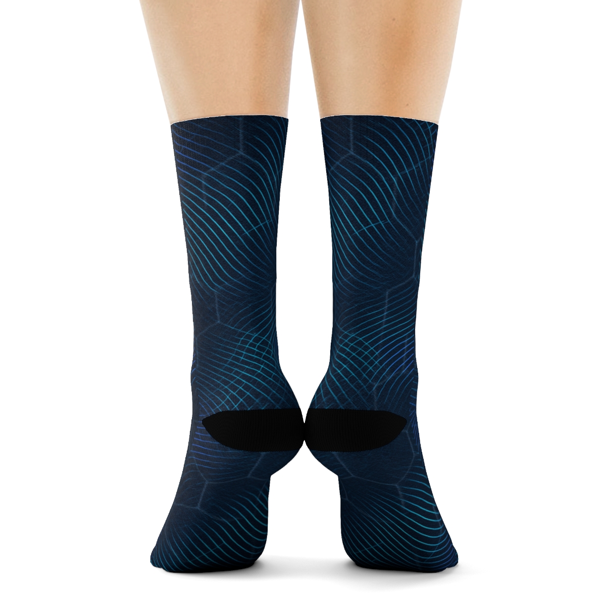Moire Hex Drift Tapestry designer logo socks