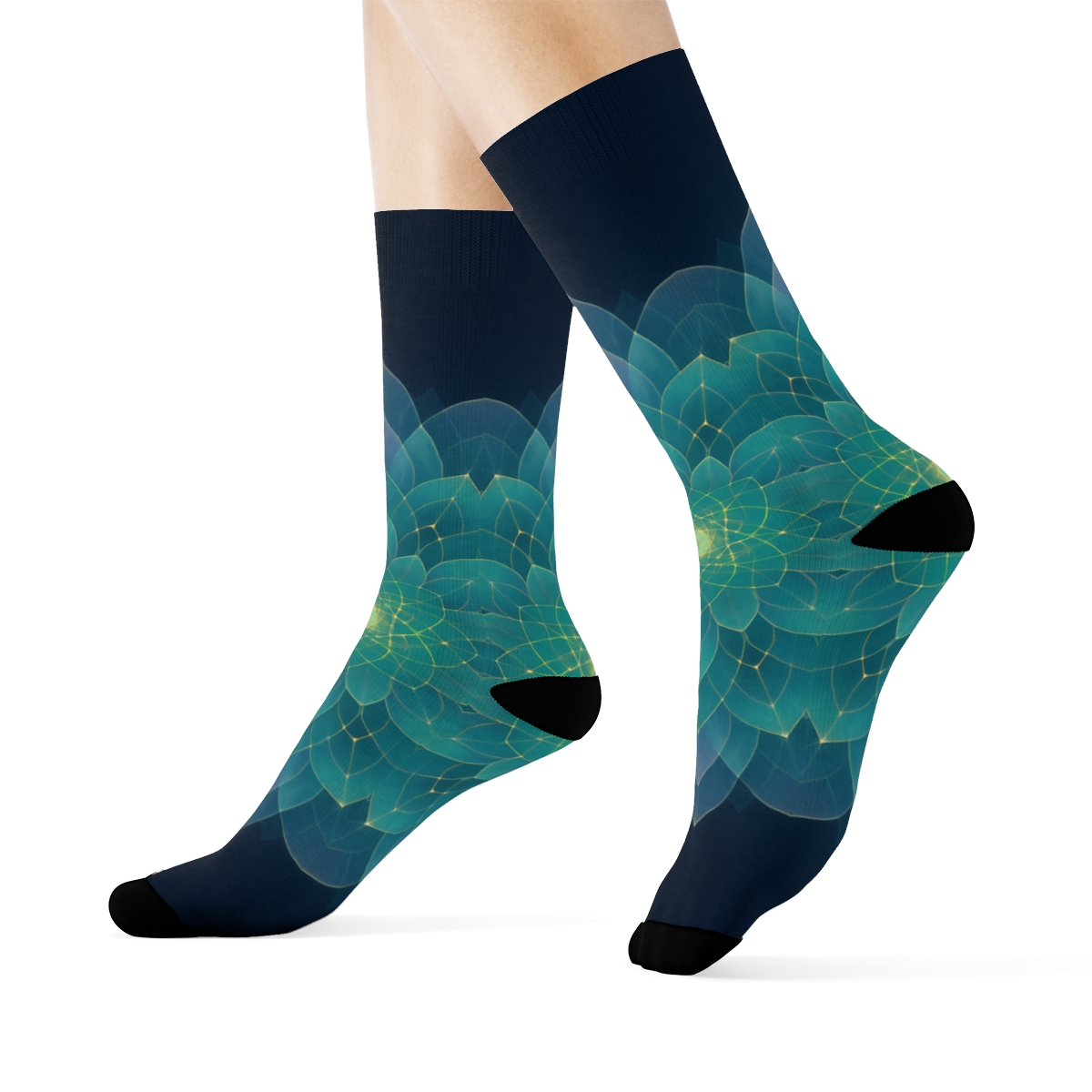 Radial Prism Petal Lattice unique printed socks