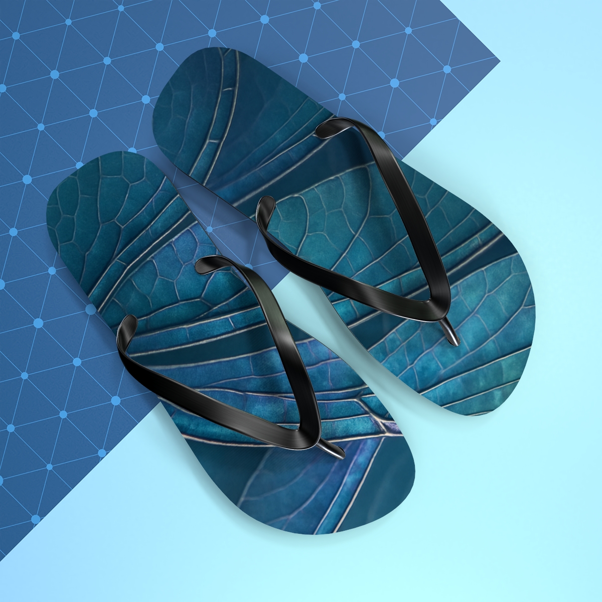 Dragonfly Wing Refraction Matrix soft sole flip flops