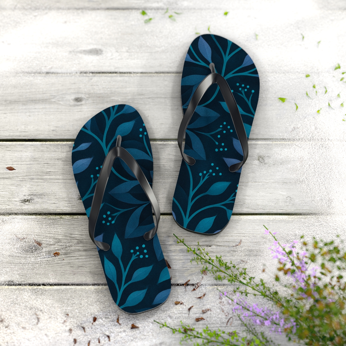 Quasar Petal Lattice Drift colorful rubber flip flops