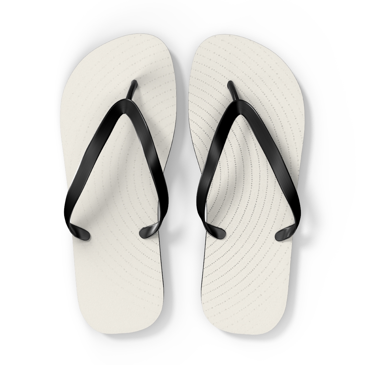 Halftone Ring Drift Texture personalized beach flip flops