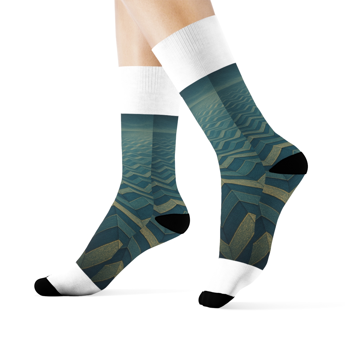 Calm Horizon Chevron Socks
