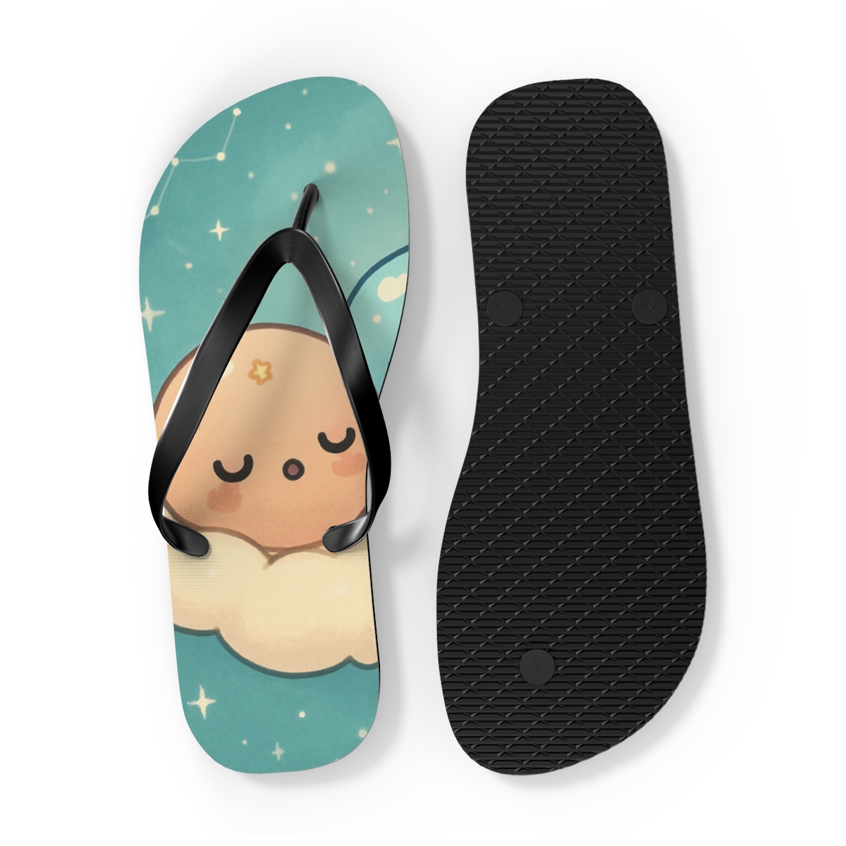 Sleepy Planet Pudding Friends soft sole flip flops