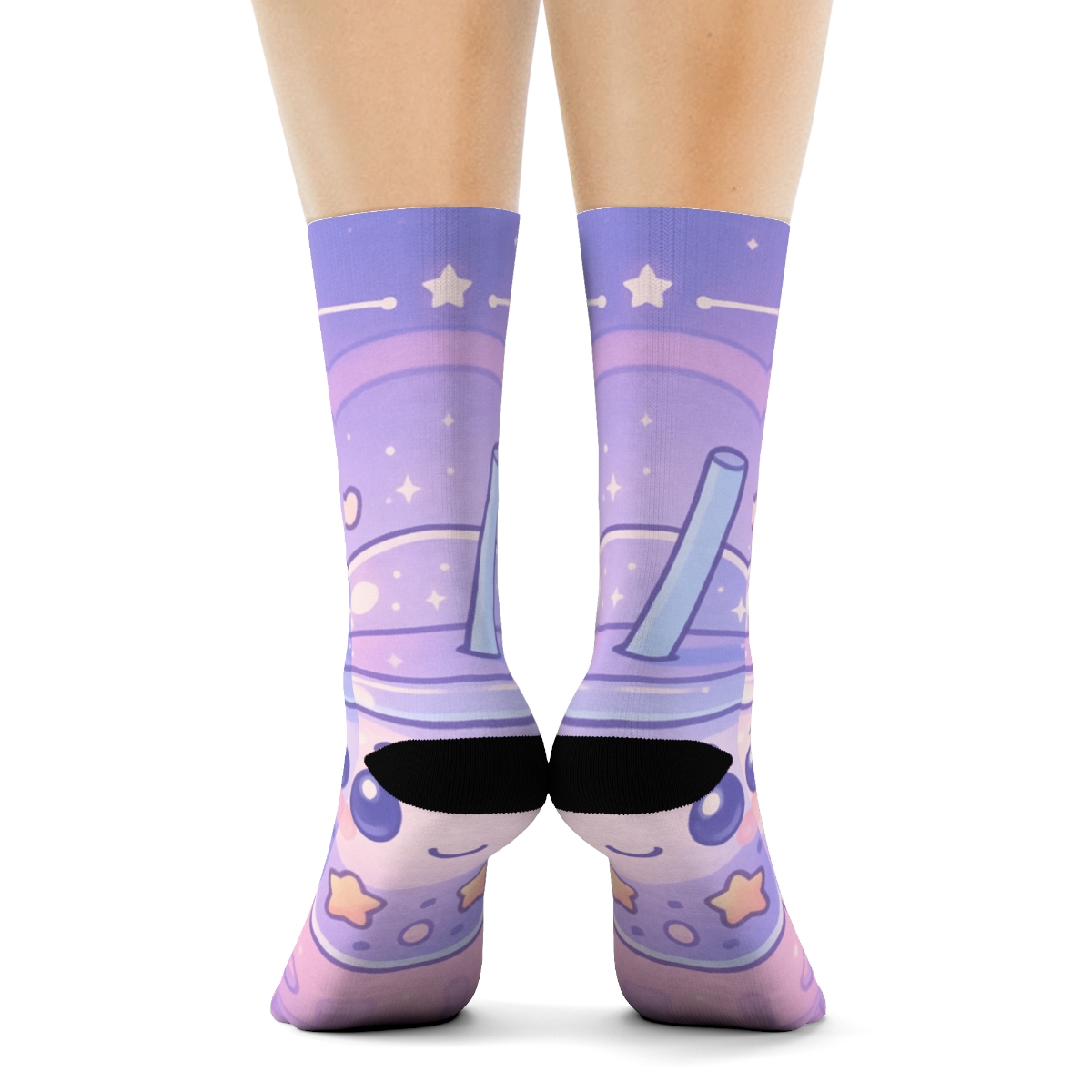 Cosmic Boba Star Friends stylish patterned socks