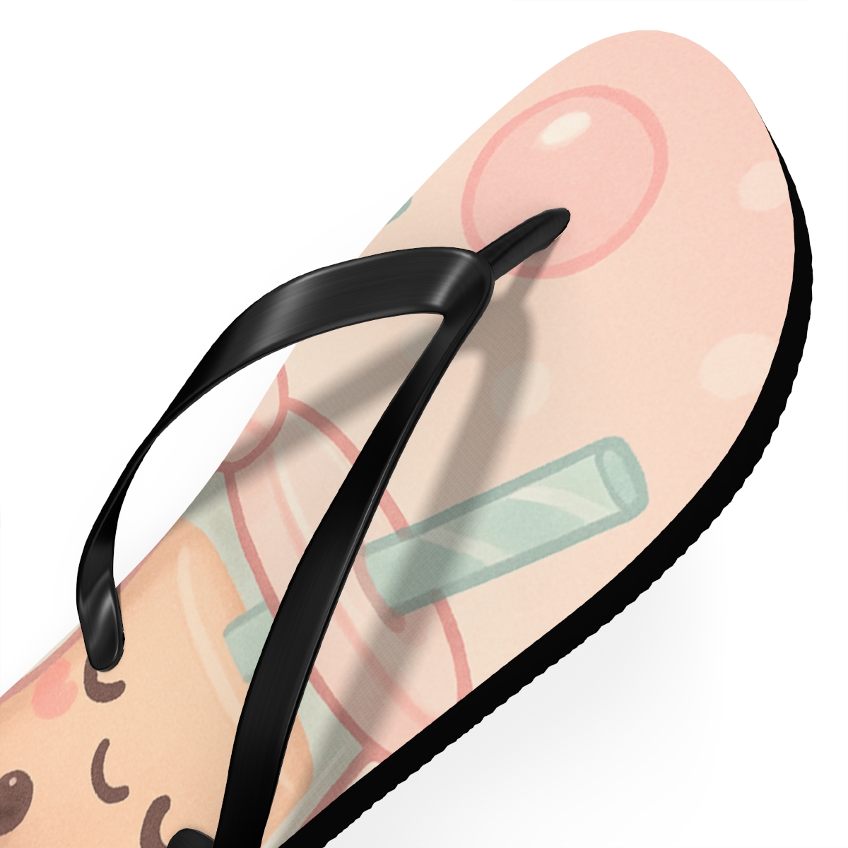 Bubble Tea Boba Buddies comfortable casual flip flops