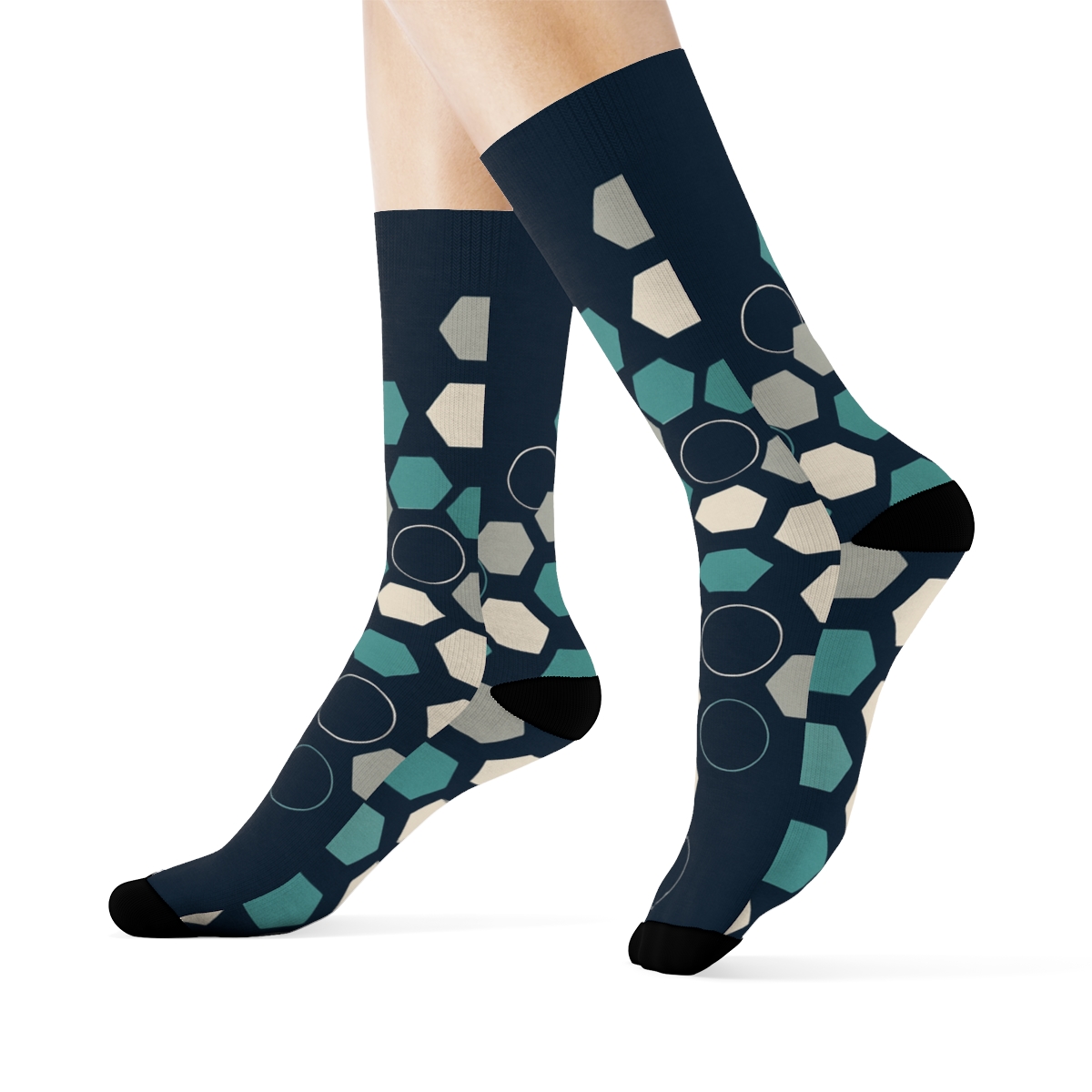 Orbiting Hex Ring Cascade sports performance socks