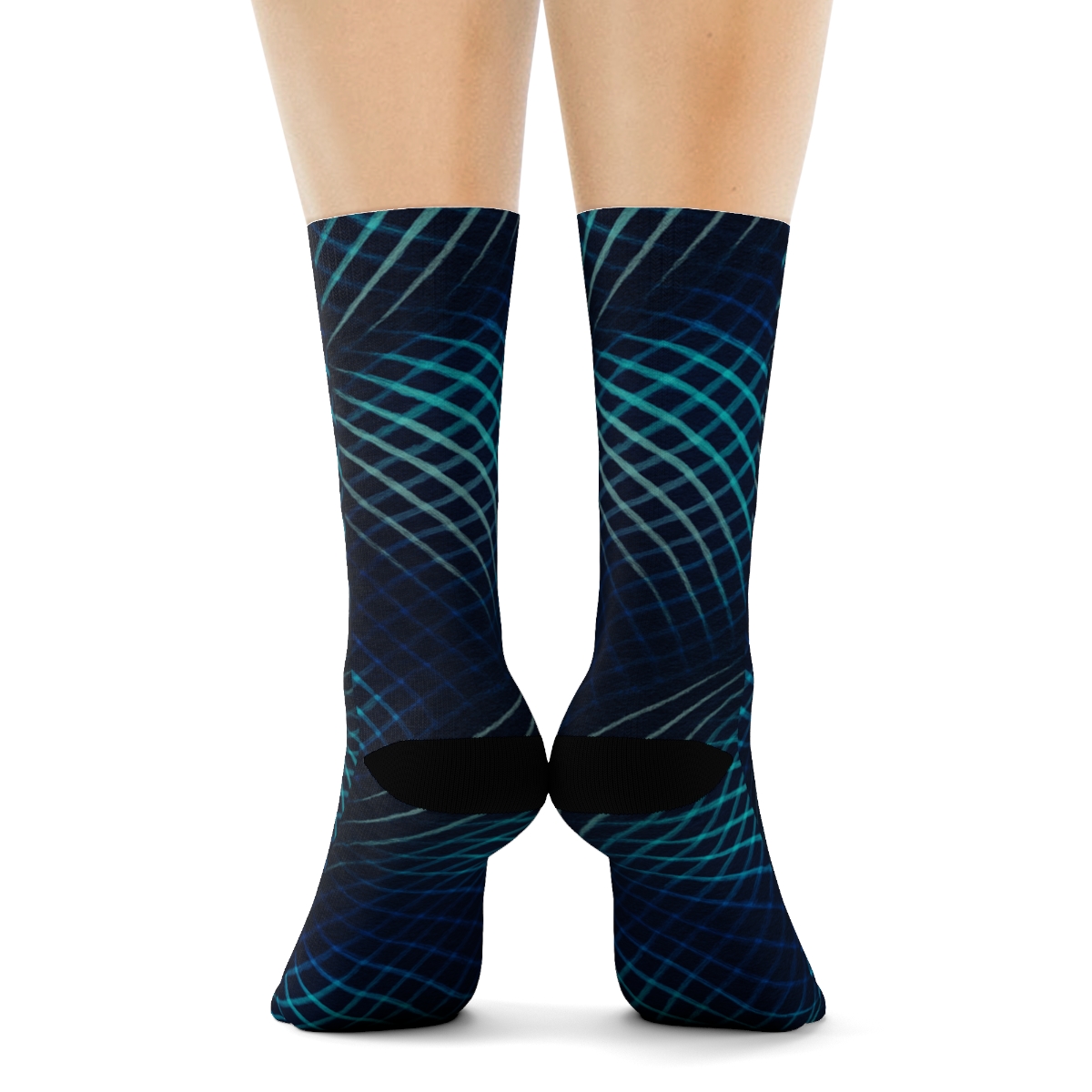 Moire Orbit Weave designer logo socks