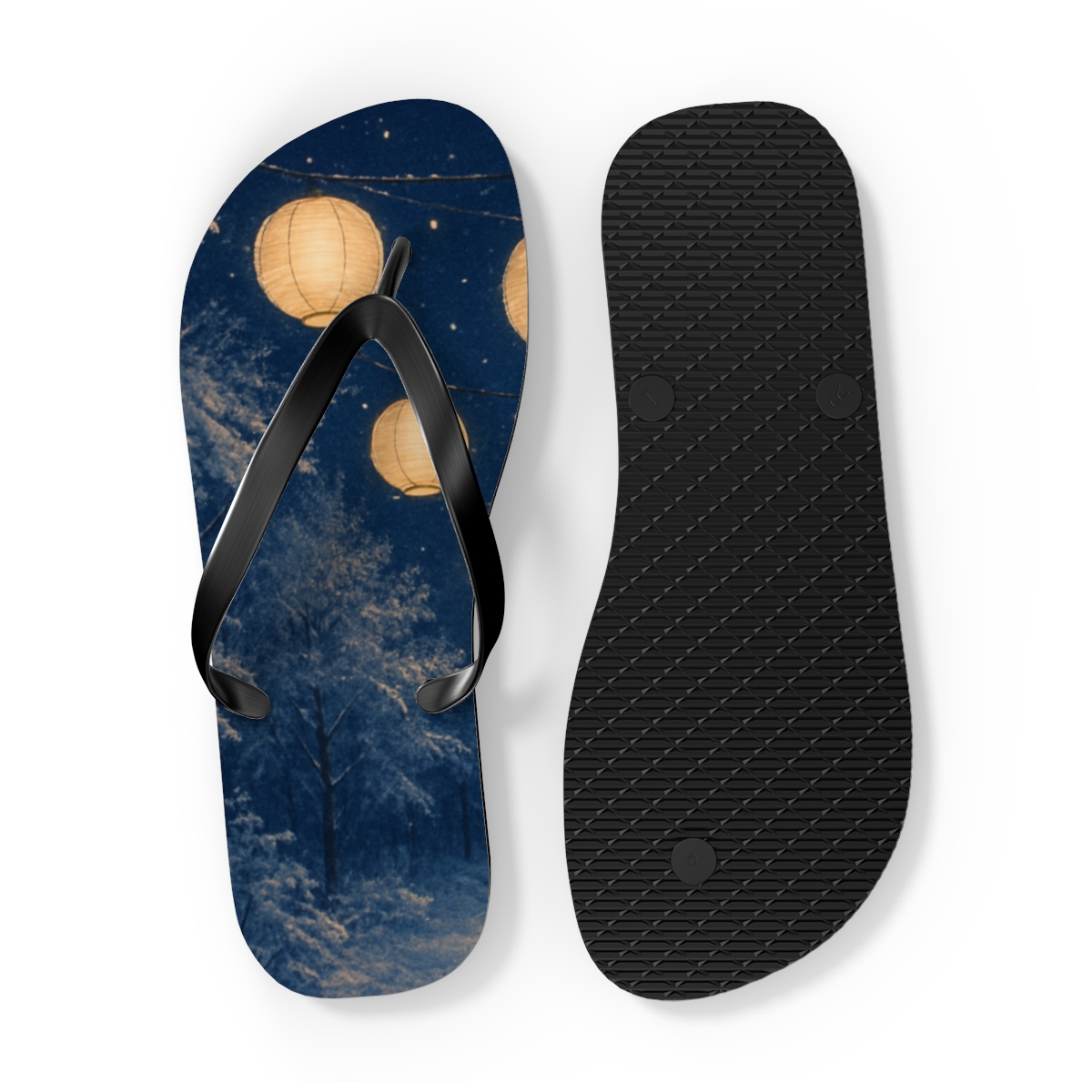 Winter Lantern Starlight stylish summer flip flops