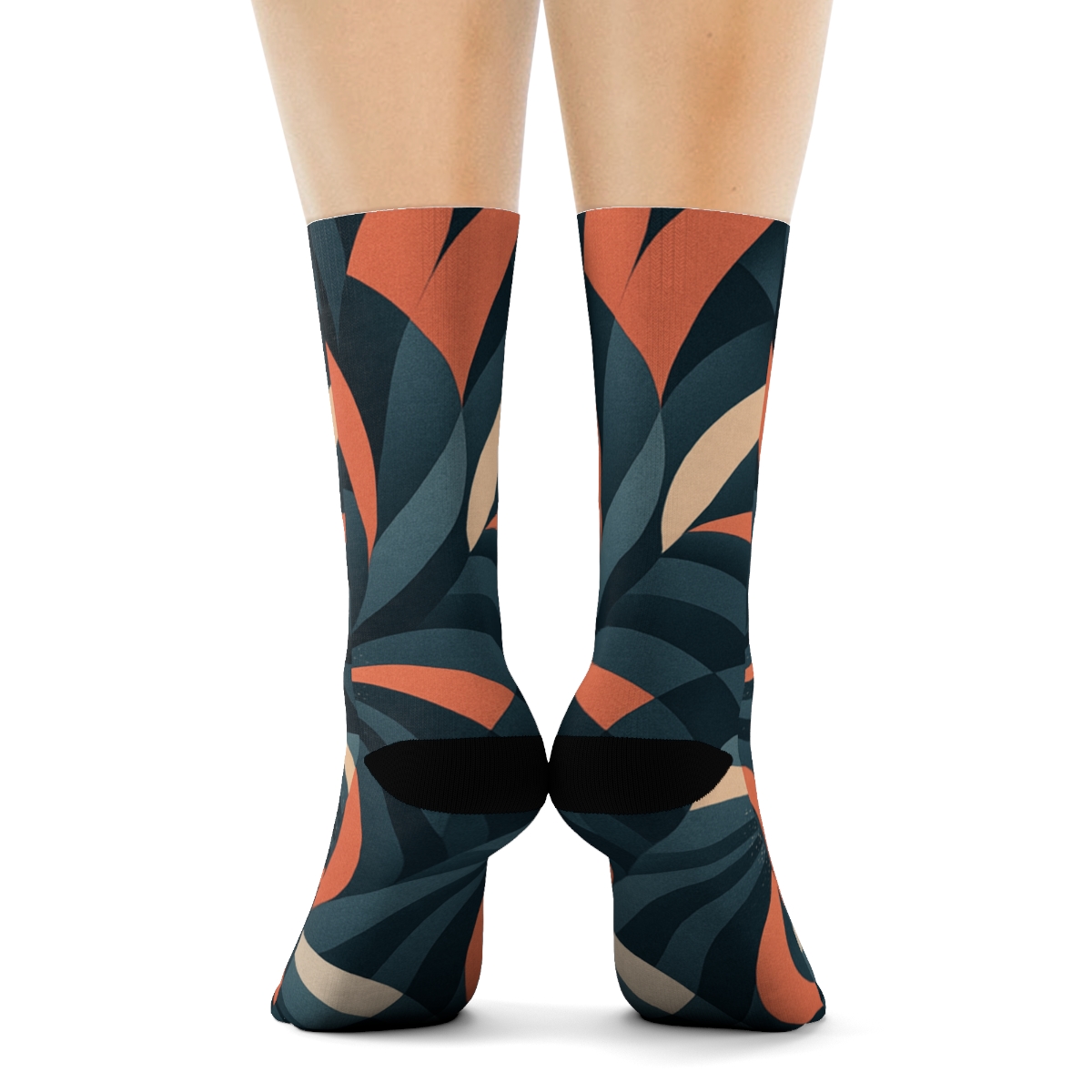 Camellia Ripple Tessellation personalized cozy socks