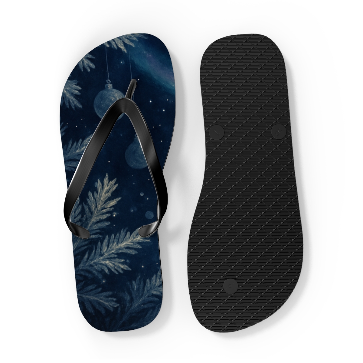 Midwinter Ornament Aurora trendy printed flip flops