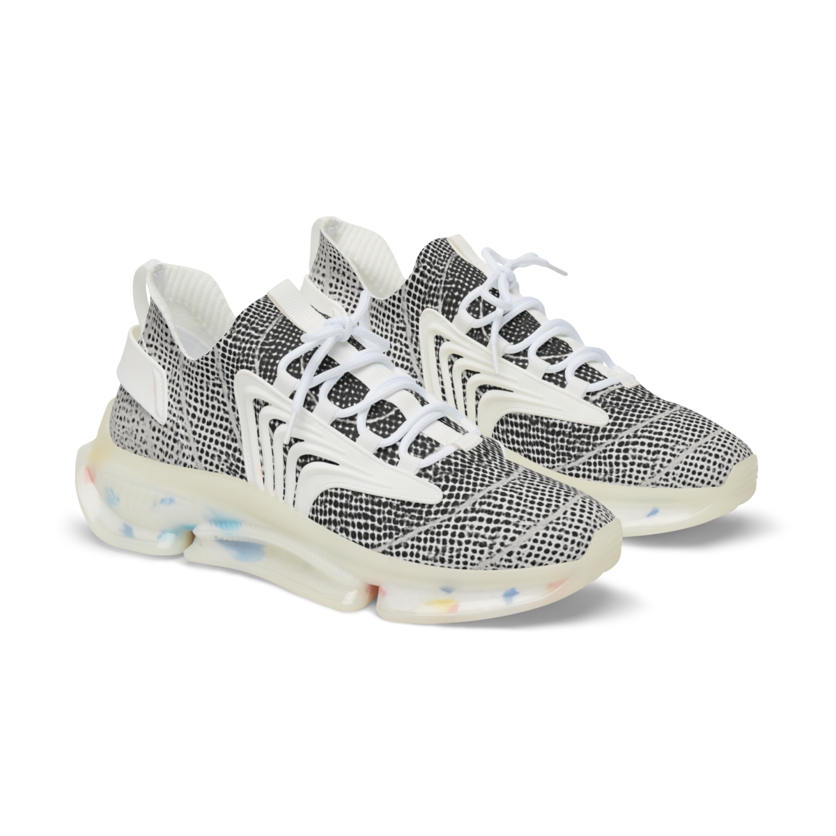 Microdot Orbit Halftone Drift personalized athletic sneakers