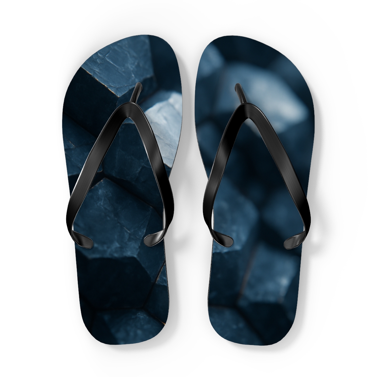Mineral Facet Echo Field personalized beach flip flops