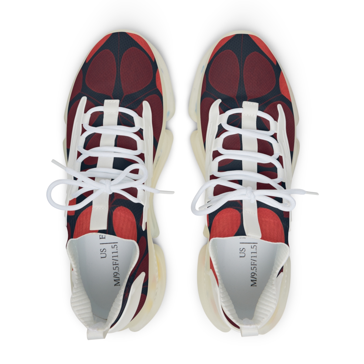 Camellia Pulse Lattice personalized athletic sneakers