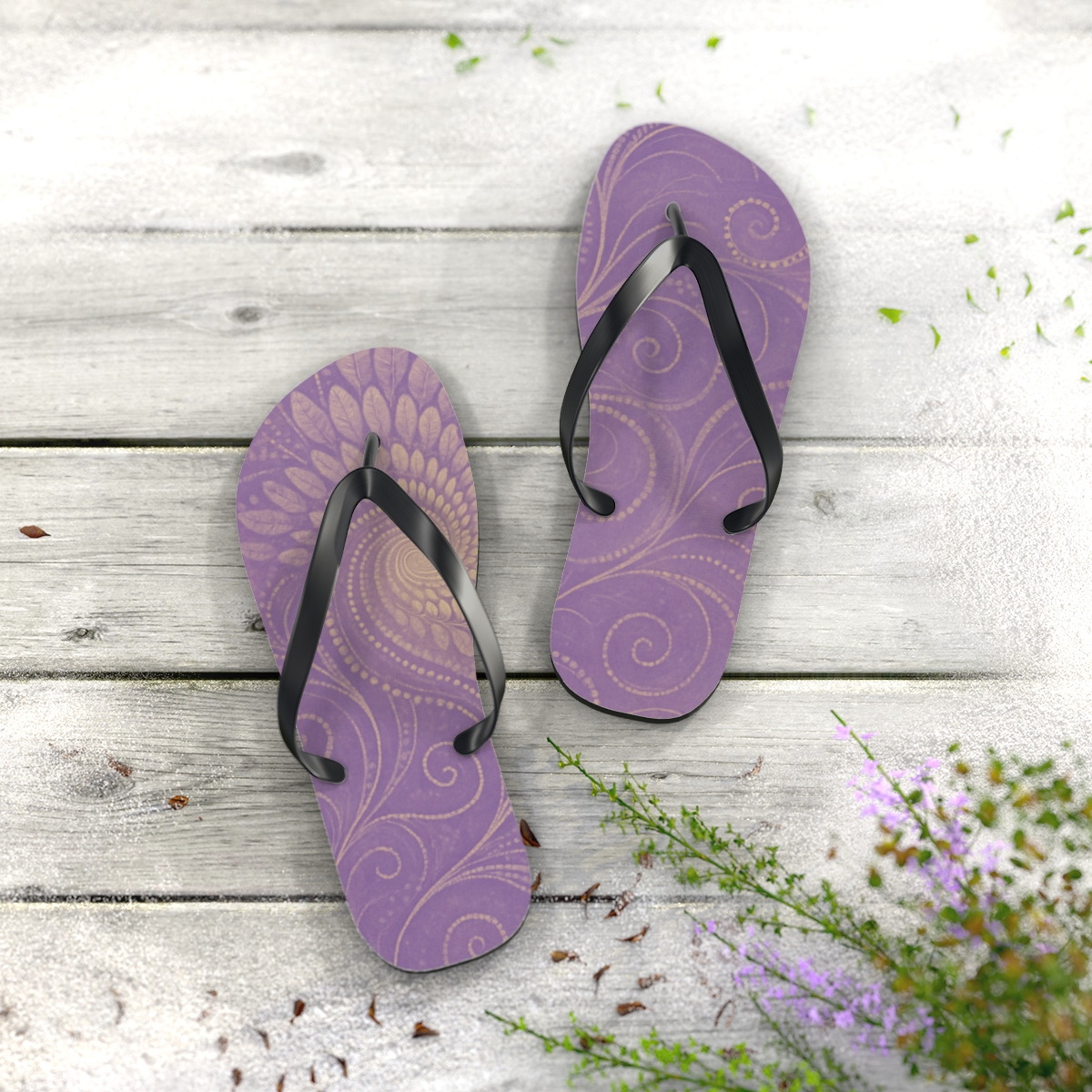 Lavender Ripple Harmony Flip Flops