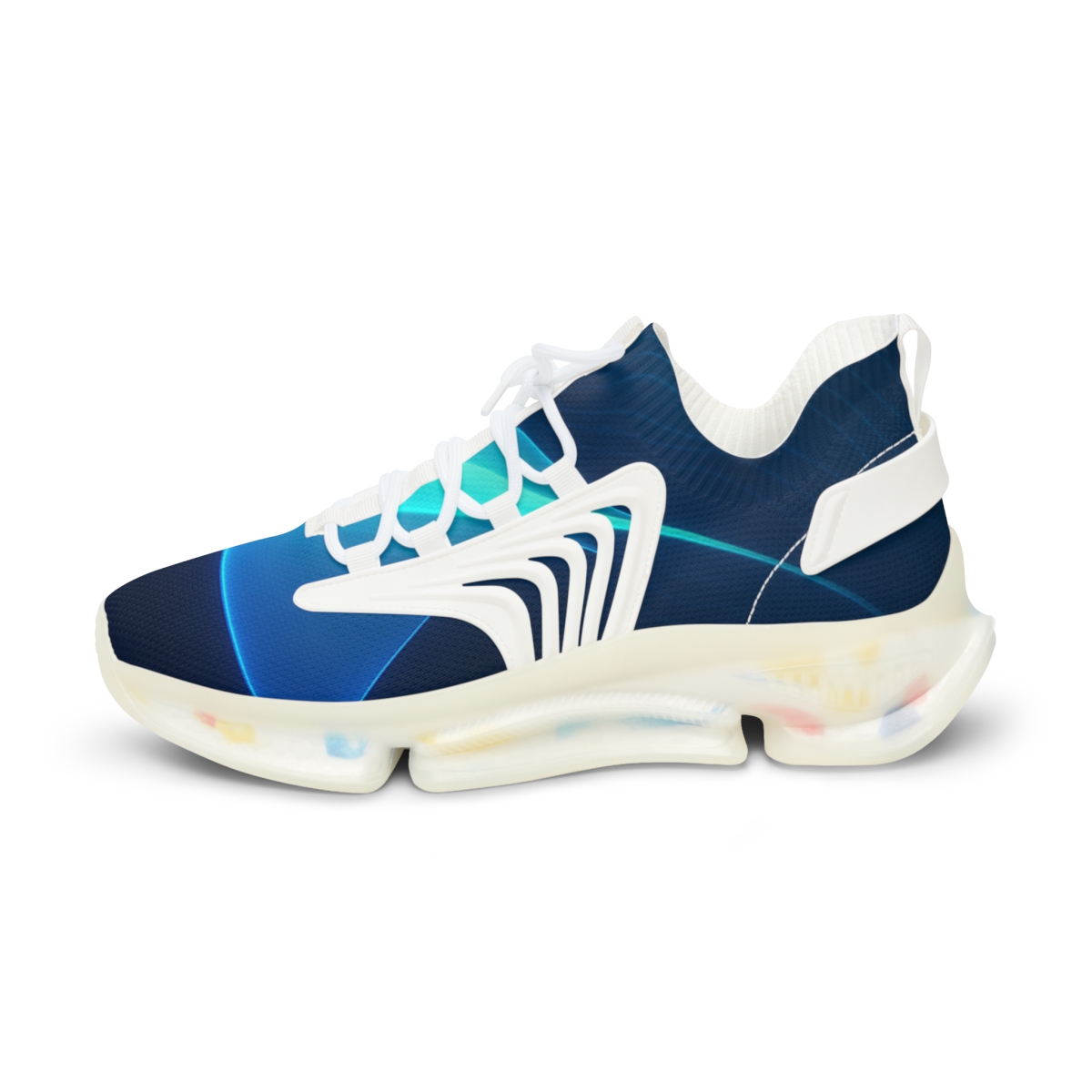 Fractal Pulse Of The Electric Manta unique printed sneakers