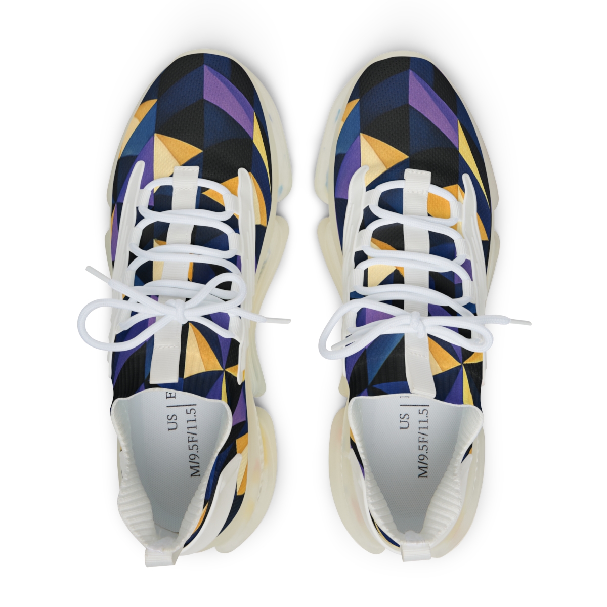 Hex Prism Drift Tessellation personalized athletic sneakers