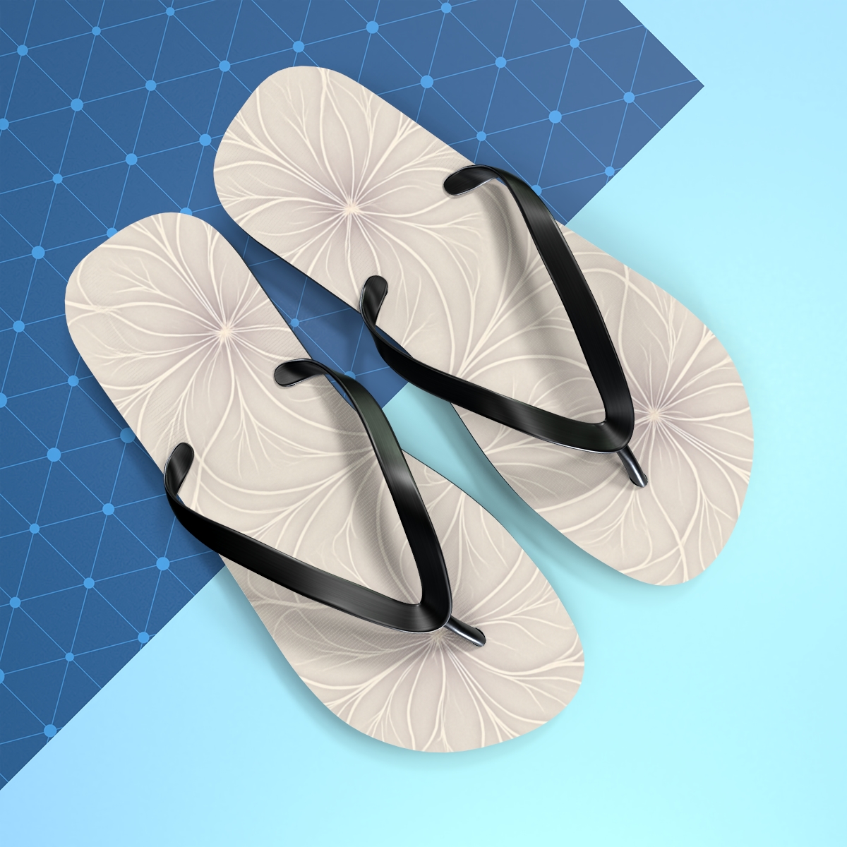 Orchid Filigree Lattice soft sole flip flops