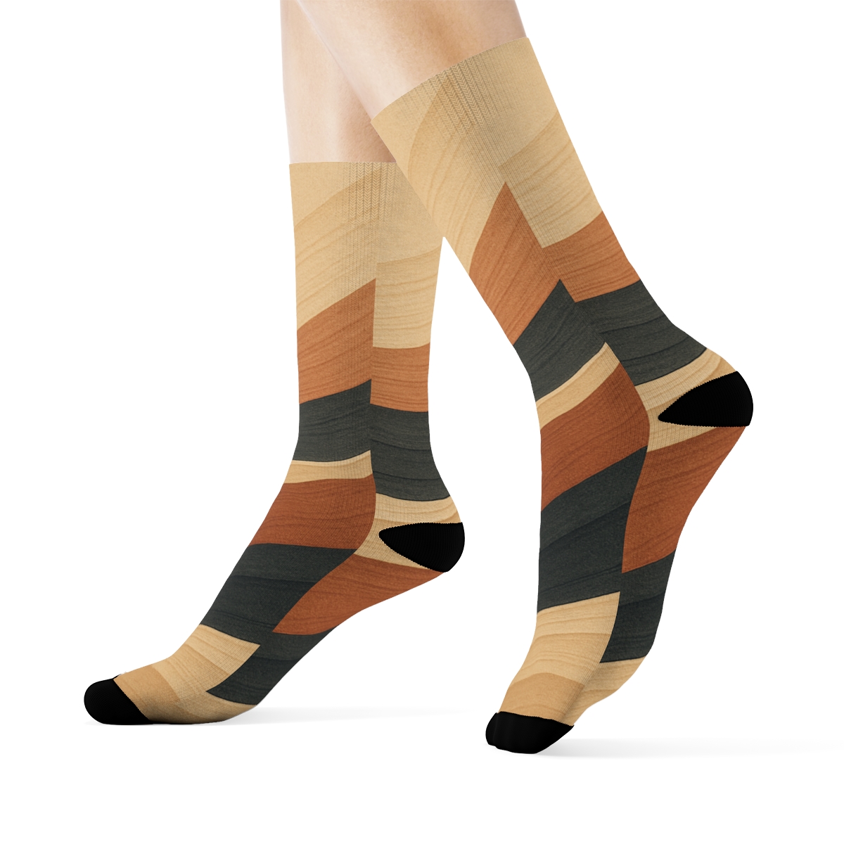 Wind Carved Strata Wavefront designer logo socks