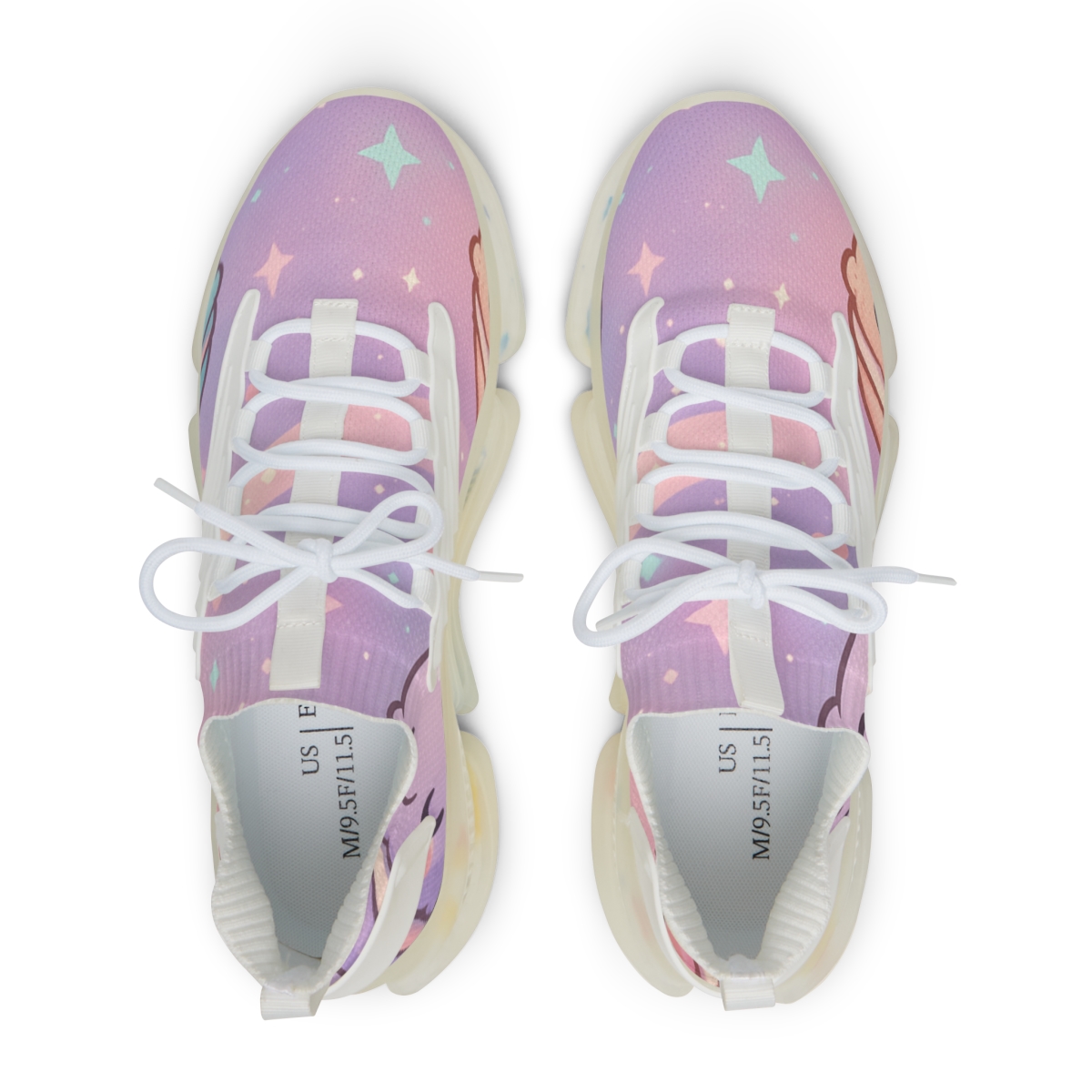 Cosmic Macaron Comet Parade personalized athletic sneakers