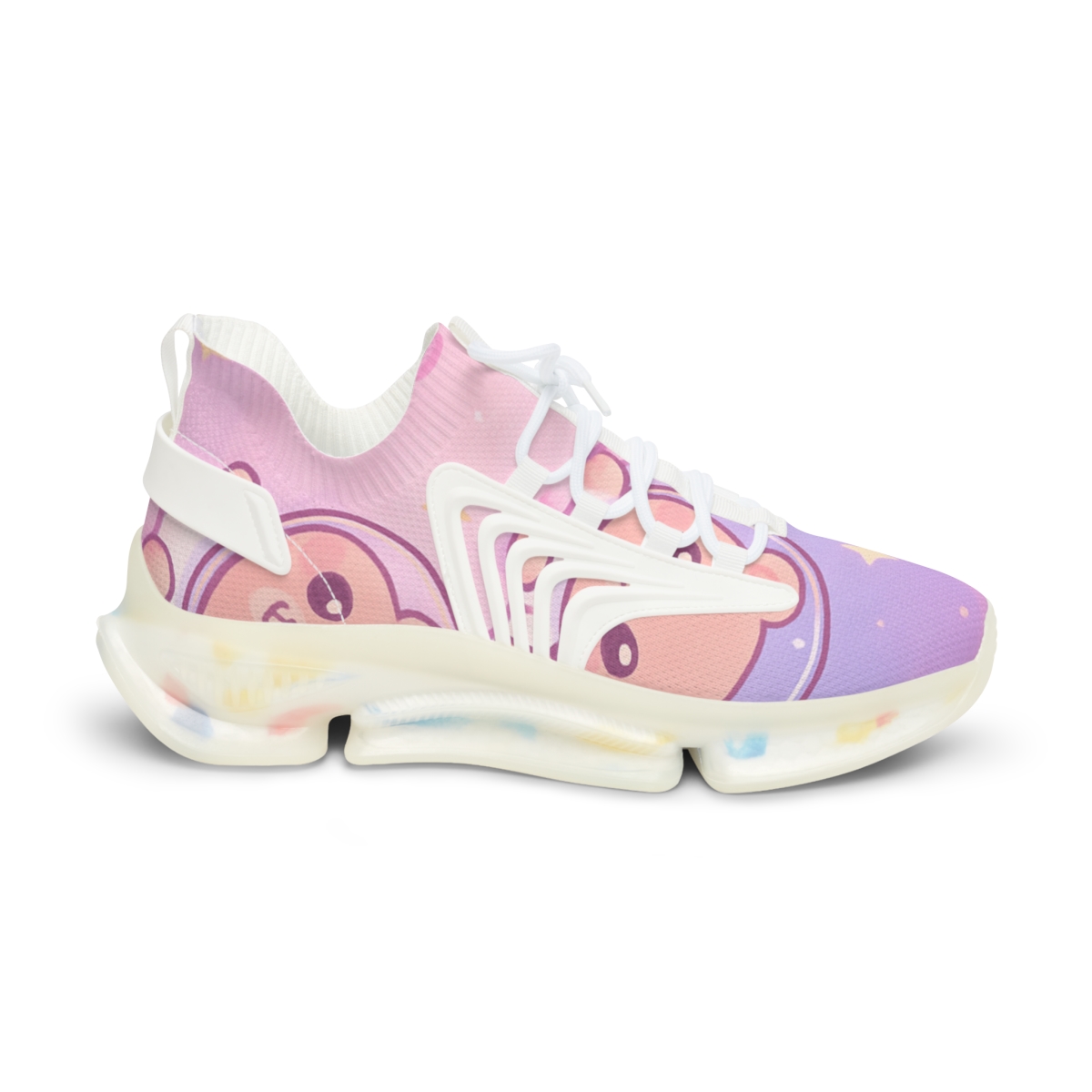 Cotton Candy Moon Critters unique printed sneakers