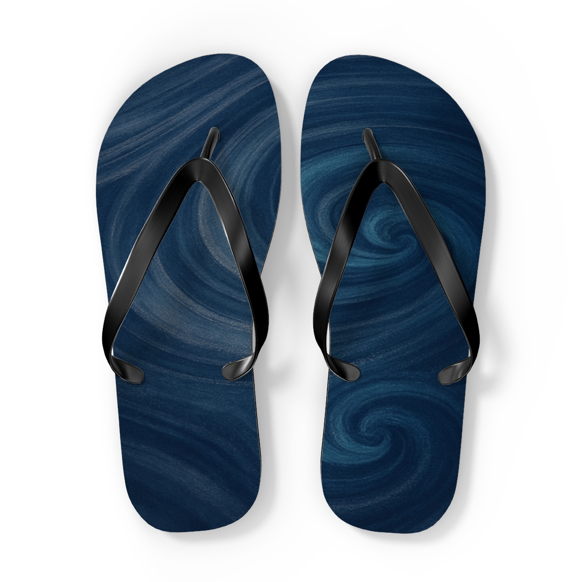 Vortex Ripple Ledger trendy printed flip flops