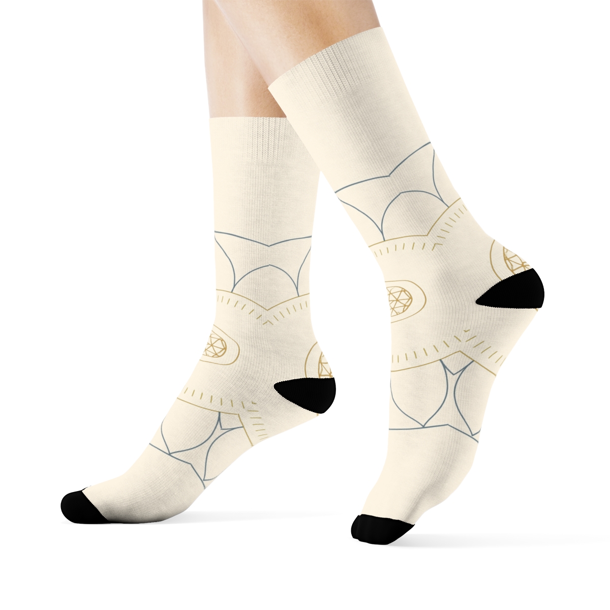 Minimal Orbit Petal Dial stylish patterned socks