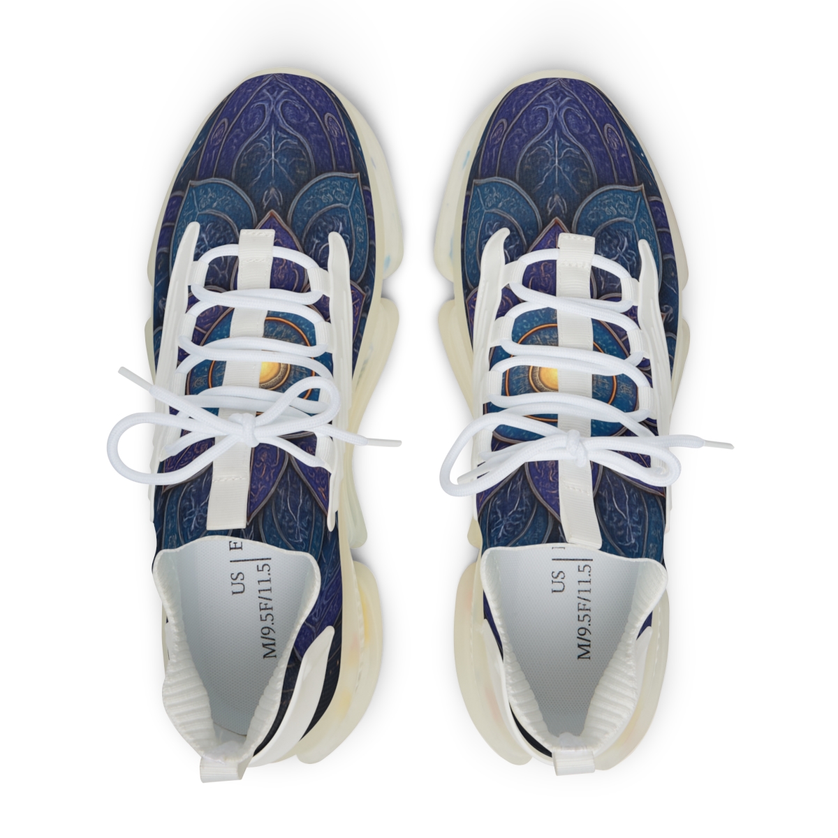 Prismatic Orbital Filigree personalized athletic sneakers