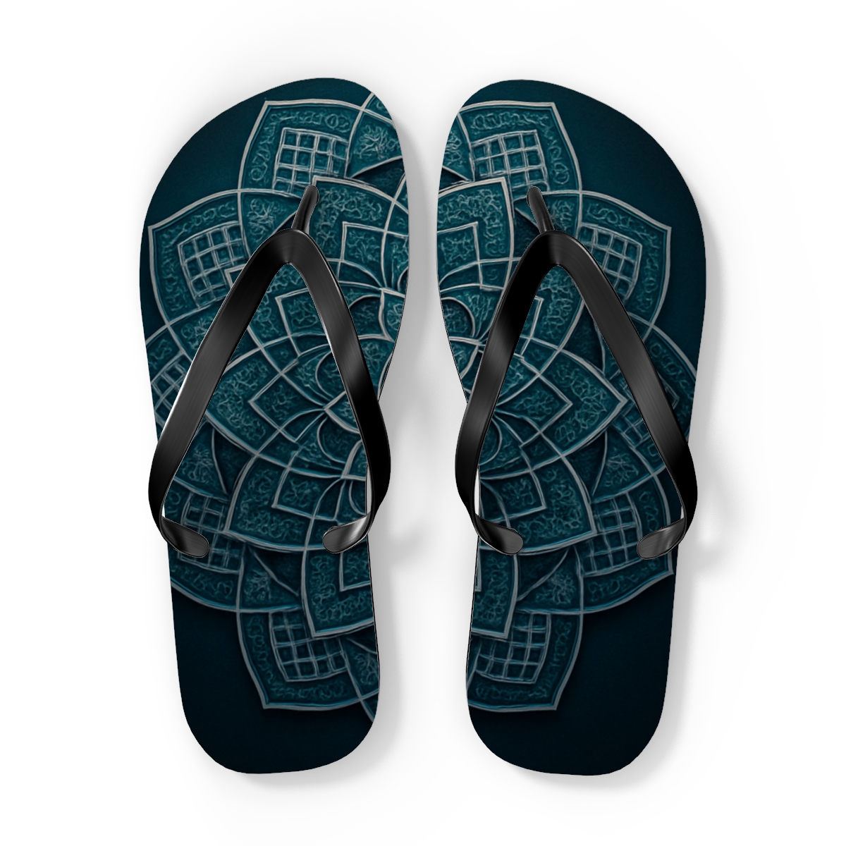 Iridescent Lattice Halo personalized beach flip flops